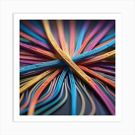 Colorful Wires 11 Art Print