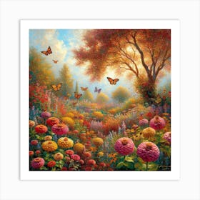 Butterfly Garden Art Print