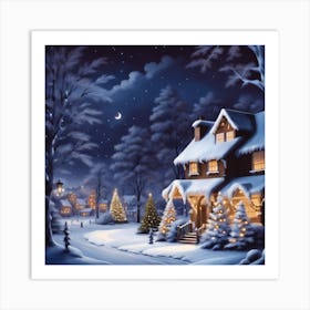 Christmas Village Art Print