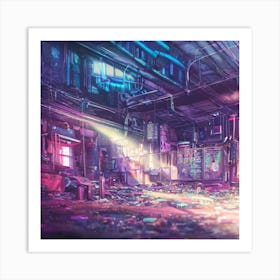 Cyberpunk Scene Art Print