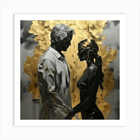 Gold And Black 2 Art Print