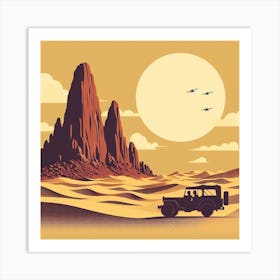 Desert Landscape, Mauritania  Art Print