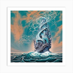 Ship In The Sea 2 Art Print