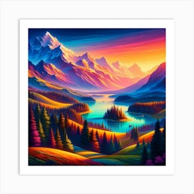 Landscape Painting 198 Art Print