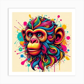 Monkey Print Art Print