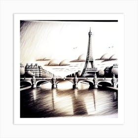 Paris Eiffel Tower Art Print