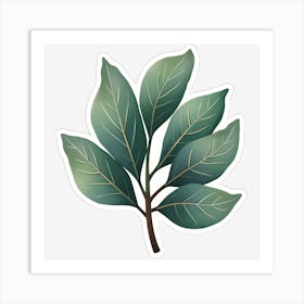 Leaf Sticker Art Print