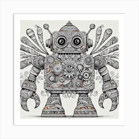 Robot By Robert Art Print