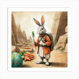 Rabbit In The Desert 6 Art Print