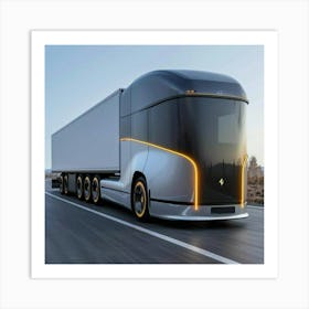 Futuristic Semi Truck Art Print