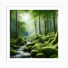 Mossy Forest 18 Art Print