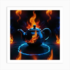 Teapot On Fire 1 Art Print