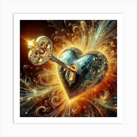 Key To The Heart Art Print