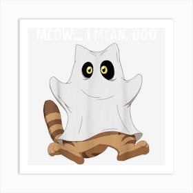 Cute Funny Cat Halloween Meow Art Print