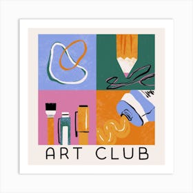 Art Club Square Art Print