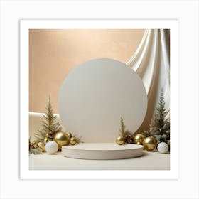 White Christmas Table 5 Art Print