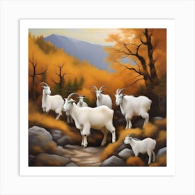 WHITE MOUNTAIN GOATS Art Print