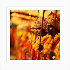 Procession Of Indian Men Art Print