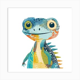 Charming Illustration Iguana 1 Art Print