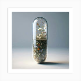 Flower In A Pill 1 Art Print