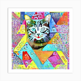 Kitten Cat Pet Animal Adorable Fluffy Cute Kitty Art Print