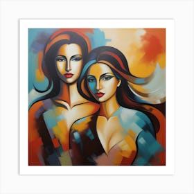 Two Women 3 Art Print