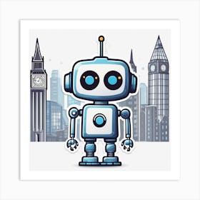 Robot In London 24 Art Print