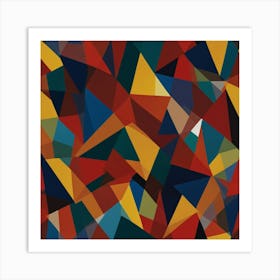 Abstract Triangles Art Print