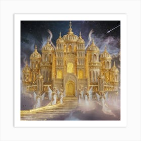 Golden Palace In The Sky 1 Art Print