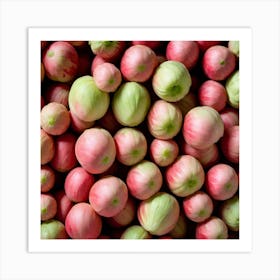 Pink And Green Figs Art Print