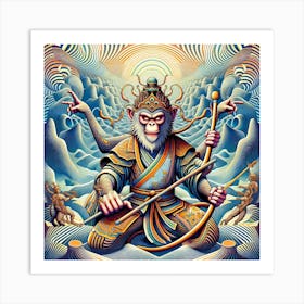 Tibetan God Art Print