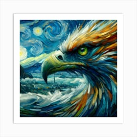 Eagle At Night Art Print