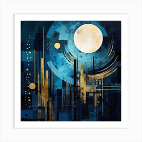 Moonlight City Art Print