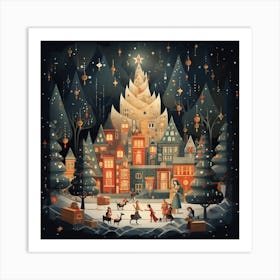 Christmas Village Art Print