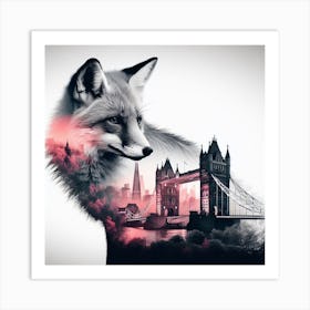 Fox silhouette 8 Art Print