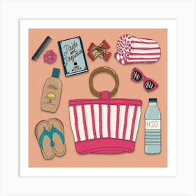 The Perfect Beach Bag Art Print