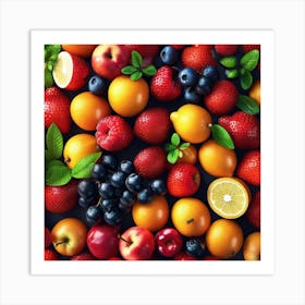 Variety Of Fruits Art Print