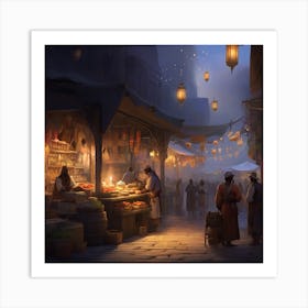 Islamic Market Art Print