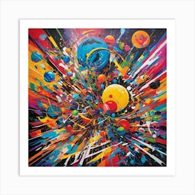 Colourful Explosion Art Print