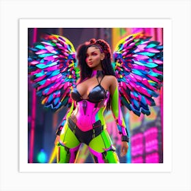 Neon Angel 34 Art Print