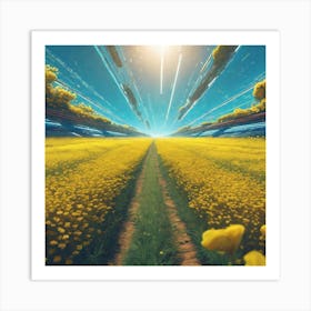 Field Of Yellow Daisies Art Print