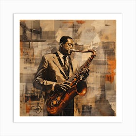 Saxophone Player 37 Art Print