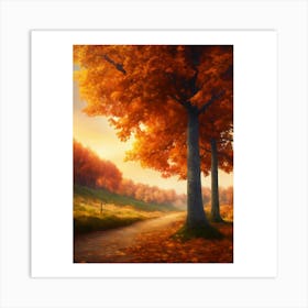 Autumn Trees 3 Art Print