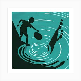 Man In The Water 5 Art Print