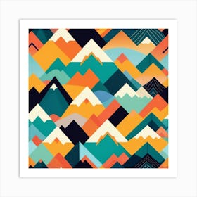 Abstract Mountains 4 Art Print