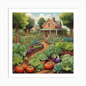 Vegetable Garden Art Print 2 Art Print