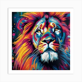 Lion Painting 1 Art Print