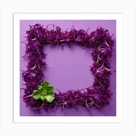 Purple Kale Frame Art Print