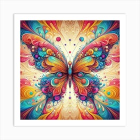 Psychedelic Butterfly Art Art Print