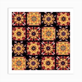 Mandala Patchwork Pattern Art Print